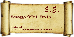 Somogyvári Ervin névjegykártya